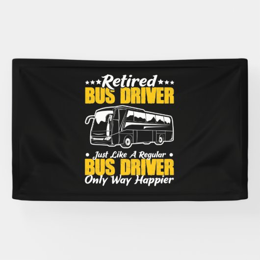Banderoles Retired Bus Driver (Horizontal)