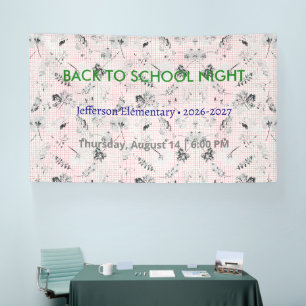 Banderoles Retour à l'école Nuit Vinyl Banner - École personn