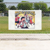 Banderoles Retour vintage à l'école (En situation)