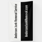 Banderoles Retrait promotionnel de l'entreprise noir et blanc (Vertical)