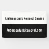 Banderoles Retrait promotionnel de l'entreprise noir et blanc (Horizontal)