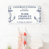 Banderoles Retraite Ancre marine Nautique (En situation)