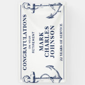 Banderoles Retraite Ancre marine Nautique (Vertical)