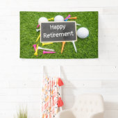 Banderoles Retraite avec bonheur avec golf et golf (En situation)