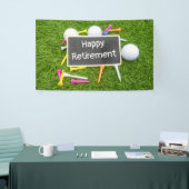 Banderoles Retraite avec bonheur avec golf et golf (Salon professionnel)