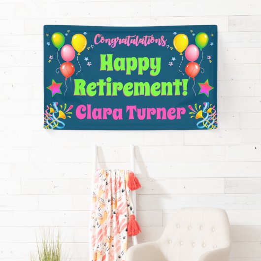 Banderoles Retraite colorée (En situation)