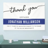 Banderoles Retraite d'agent de police de Merci sur mesure (Salon professionnel)