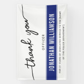 Banderoles Retraite d'agent de police de Merci sur mesure (Verticale)