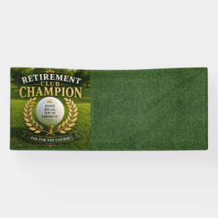 Banderoles Retraite de golf avec balle de golf sur le vert 