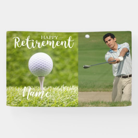 Banderoles Retraite de golf Créez la vôtre (Horizontal)