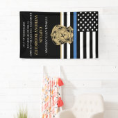 Banderoles Retraite de la police Ligne Bleue Mince Applicatio (En situation)