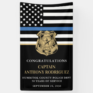 Banderoles Retraite de la police Ligne Bleue Mince Applicatio