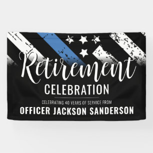 Banderoles Retraite de la police Ligne Bleue Mince Applicatio