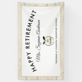 Banderoles Retraite des enseignants de pomme rustique (Vertical)