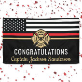 Banderoles Retraite des pompiers Red Line Flag Félicats