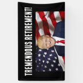 BANDEROLES RETRAITE DONALD TRUMP BANNER DU PARTI (Vertical)