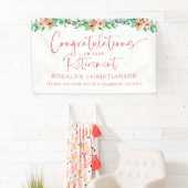 Banderoles Retraite Floral Tropical Script Félicitations (En situation)