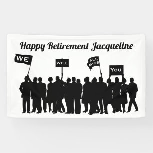 Banderoles Retraite heureuse votre couleur des textes et
