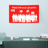 Banderoles Retraite heureuse votre couleur des textes et (Salon professionnel)