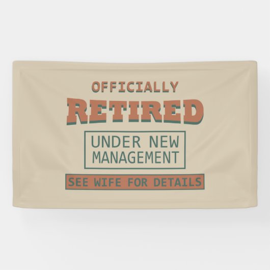 Banderoles retraité officiellement sous la nouvelle direction (Horizontal)