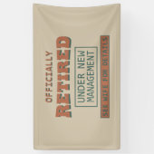 Banderoles retraité officiellement sous la nouvelle direction (Vertical)