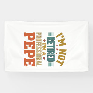 Banderoles Retraite Professionnelle Pepe Typographie Vintage