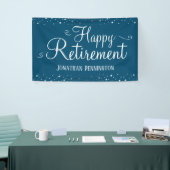 Banderoles Retraite Simple Argent Confetti (Salon professionnel)