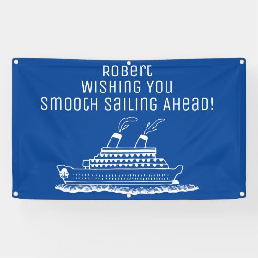 Banderoles Retraite Smooth Sailing Cruise Party (Horizontal)