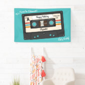 Banderoles Retro 80's 90's Cassette Musique Anniversaire (En situation)
