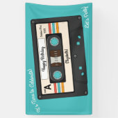 Banderoles Retro 80's 90's Cassette Musique Anniversaire (Vertical)