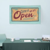 Banderoles Rétro Affiche de bienvenue ouverte pour des (Salon professionnel)