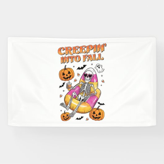 Banderoles Retro Creepin dans Halloween d'automne (Horizontal)