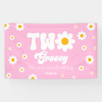 Retro Daisy Flower Two Super 2e fête d'anniversair