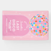 Banderoles Retro Dernière Disco Enterrement de Vie de Jeune F (Horizontal)