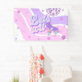 Banderoles Retro Disco Roller Skate 1er anniversaire (En situation)