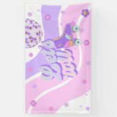 Banderoles Retro Disco Roller Skate 1er anniversaire (Vertical)