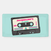 Banderoles Retro Eighties Music Mix Tape 50e fête d'anniversa (Horizontal)