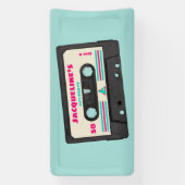 Banderoles Retro Eighties Music Mix Tape 50e fête d'anniversa (Verticale)