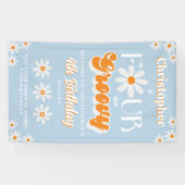 Banderoles Retro Four Ever Super Boys 4e anniversaire Bienven (Horizontal)