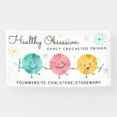 Banderoles Retro happy yarn boules crochet crochets crochet c (Horizontal)