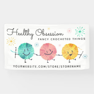 Banderoles Retro happy yarn boules crochet crochets crochet c