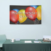 Banderoles Retro Joyeux ballons d'anniversaire sur tableau de (Salon professionnel)