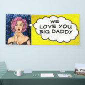 Banderoles Retro Pop Art Jolie Lady Big Daddy Banner (Salon professionnel)