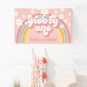 Banderoles Retro Rainbow Super un 1er anniversaire (En situation)