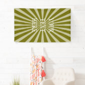 Banderoles Retro Rays blanc transparent + votre idée (En situation)
