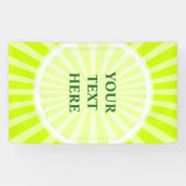 Banderoles Retro Rays blanc transparent + votre idée (Horizontal)