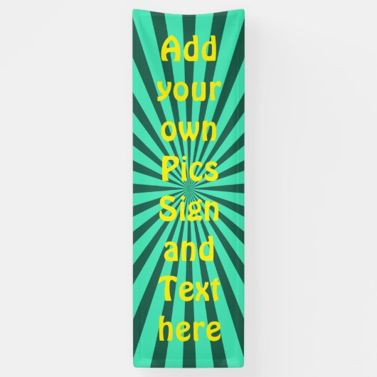 Banderoles Retro Rays noir transp. + votre backgr. & idées (Vertical)