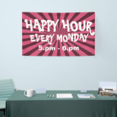 Banderoles Retro Rays noir transp. + votre backgr. & idées (Salon professionnel)