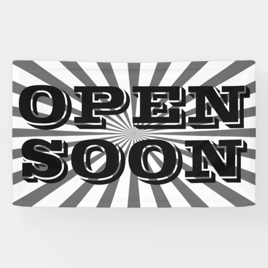 Banderoles Retro Rays noir transparent + votre idée (Horizontal)