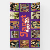 Banderoles Retro Rock Modèle photo 70e anniversaire (Verticale)